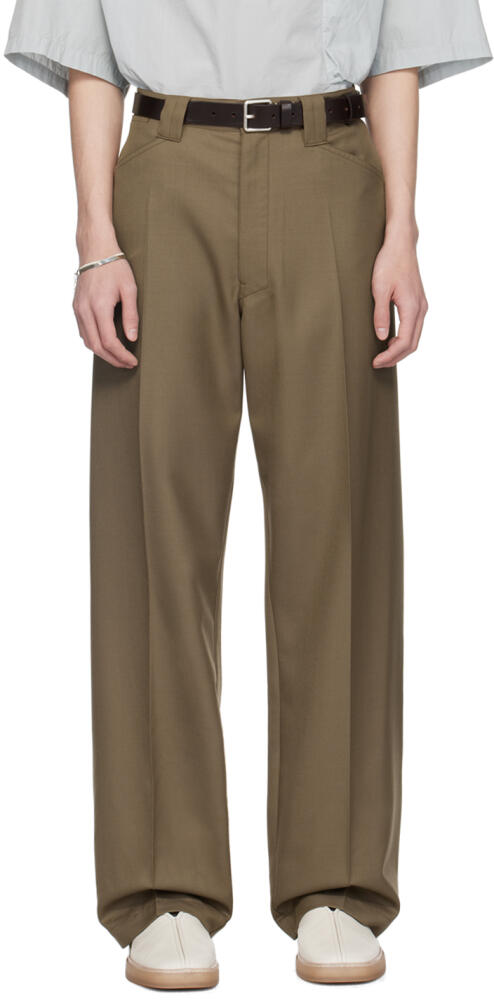 LEMAIRE Taupe Straight Trousers Cover