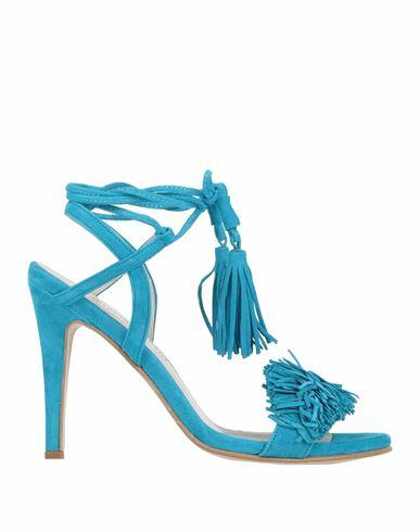 Trussardi Jeans Woman Sandals Azure Soft Leather Cover