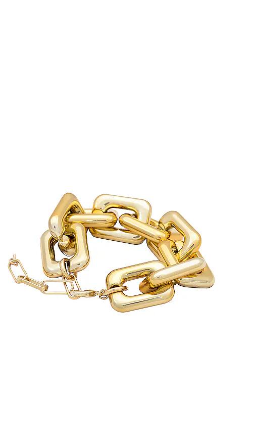 Amber Sceats Chunky Chain Bracelet in Metallic Gold Cover