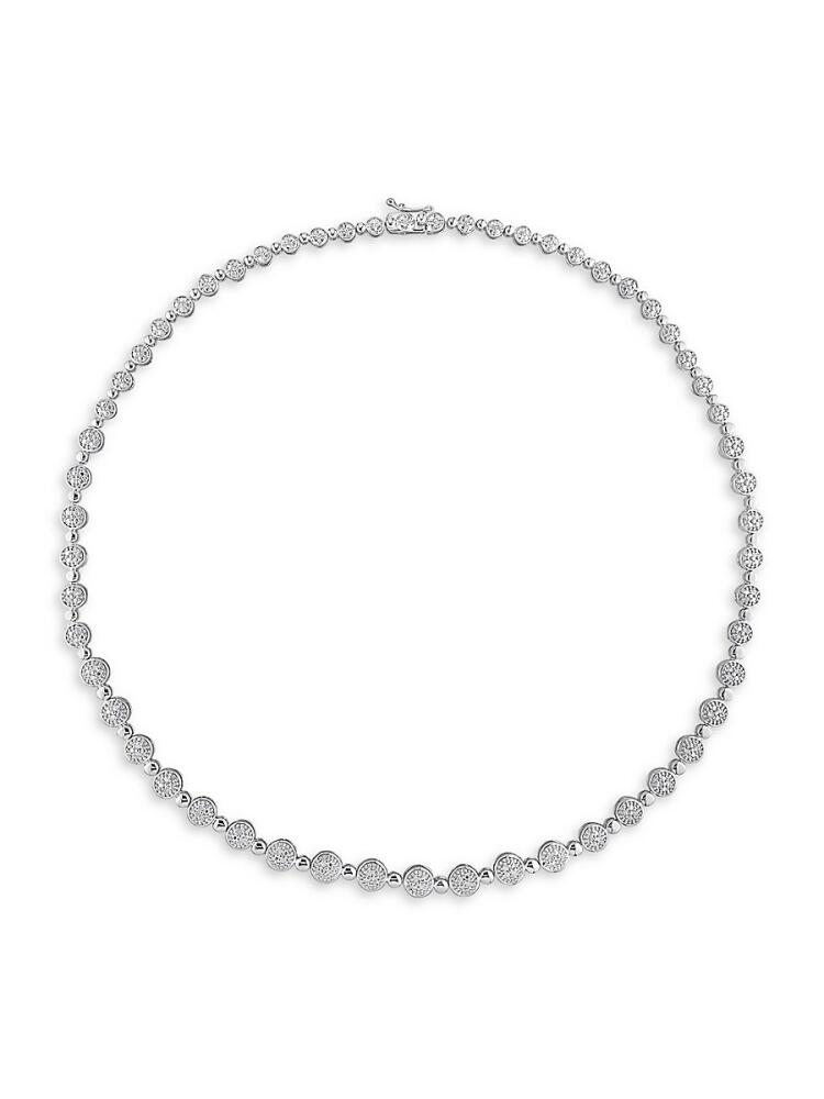 Sonatina Women's Sterling Silver & 0.5 TCW Diamond Tennis Necklace Cover