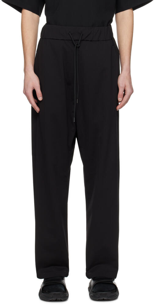 ATTACHMENT Black Drawstring Trousers Cover