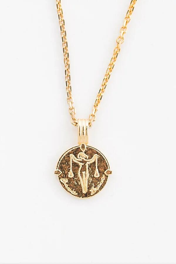 Deux Lions Jewelry Gold Zodiac Necklace in Libra Cover