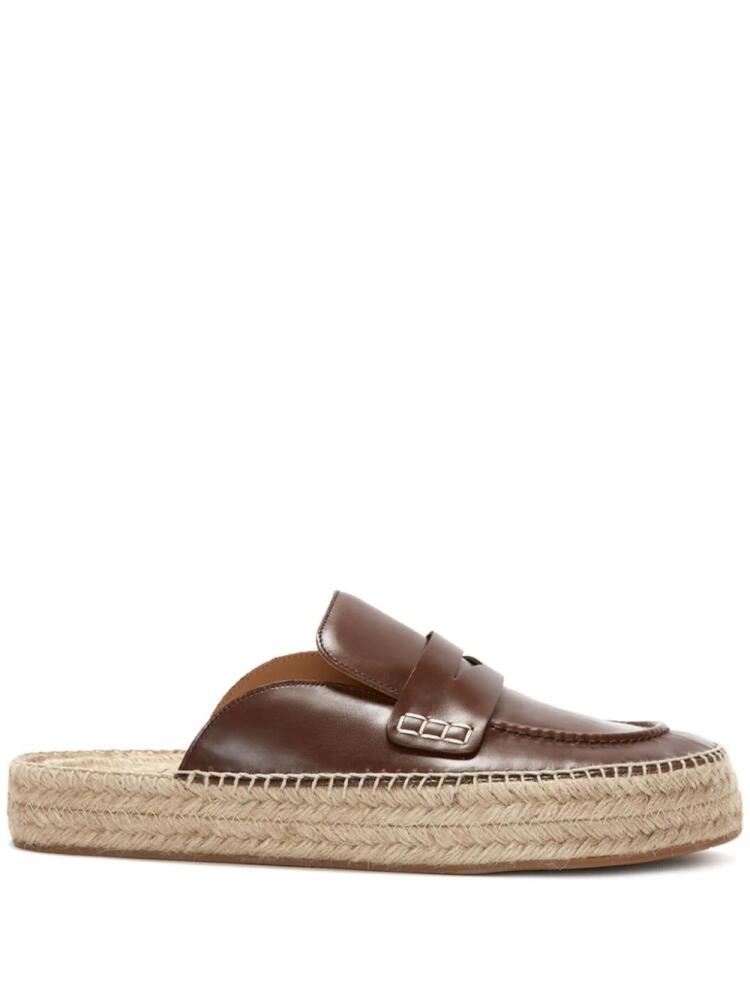 JW Anderson leather espadrille loafers - Brown Cover