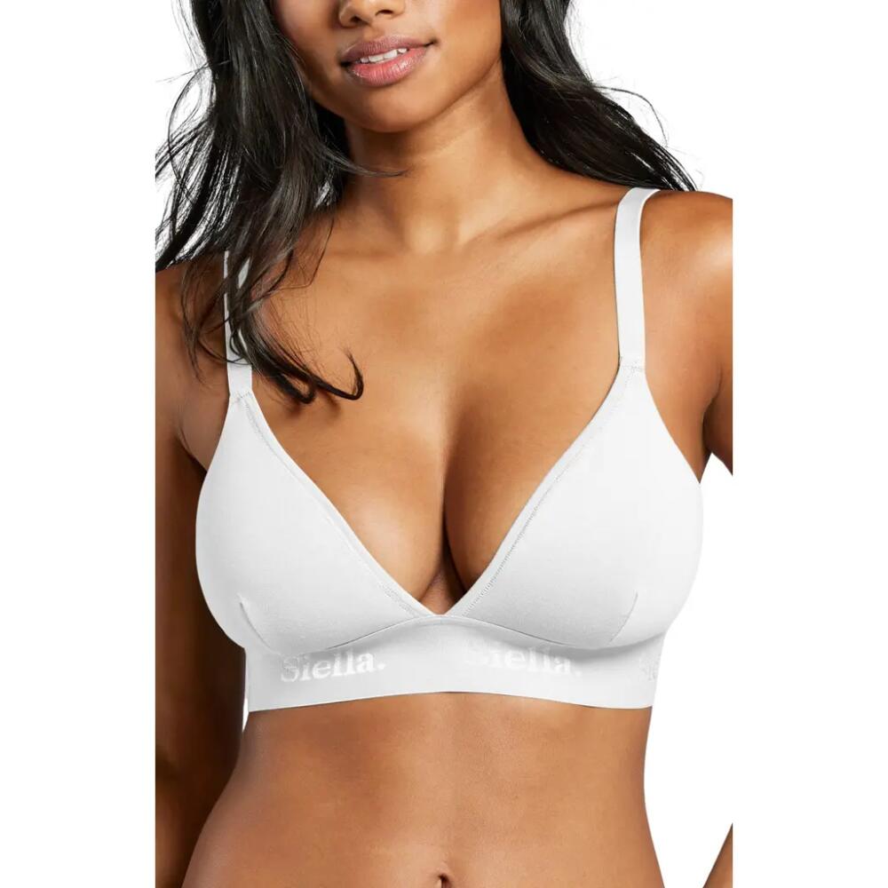 Siella Organic Cotton Triangle Padded Bra in White Cover