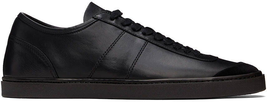 LEMAIRE Black Linoleum Basic Laced Up Sneakers Cover