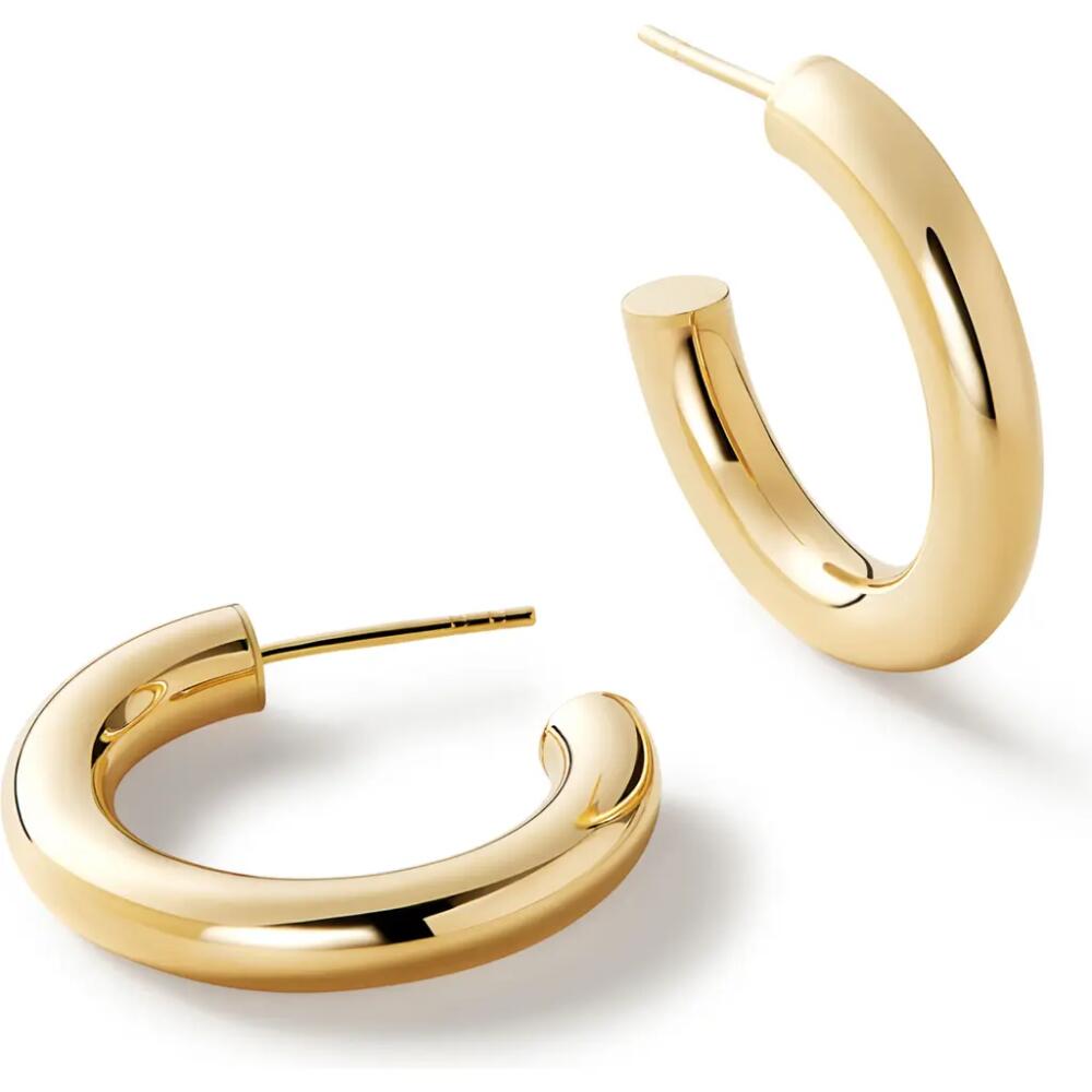 Ana Luisa Chunky Gold C-Hoop Earrings - Medium Cover