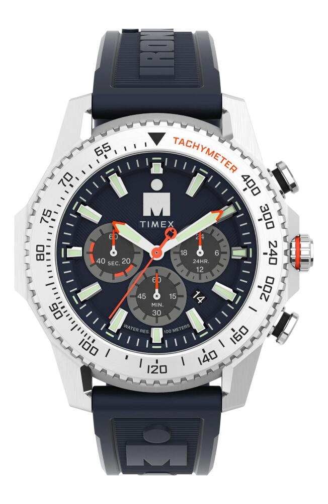 Timex IRONMAN Adrenaline PU Strap Chronograph Watch, 48mm in Blue Cover