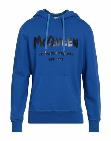 Alexander Mcqueen Man Sweatshirt Bright blue Cotton Cover