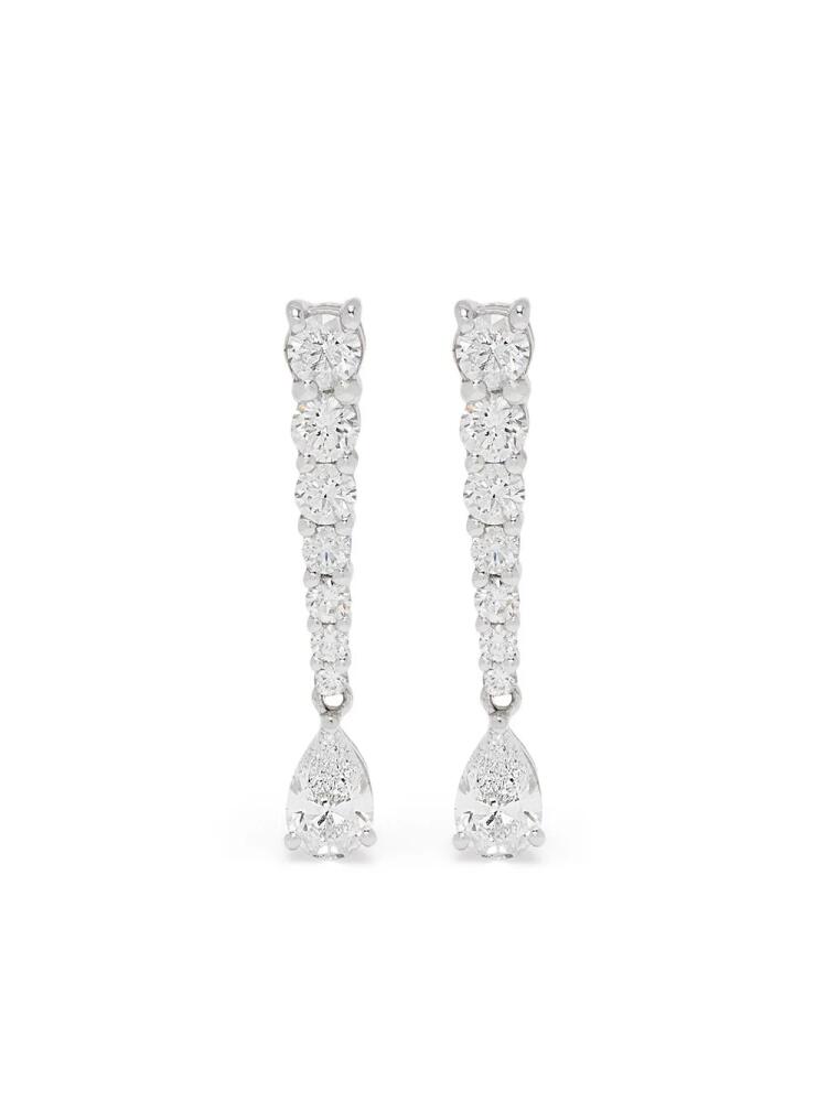 Stefere 18kt white gold diamond stud earrings - Silver Cover