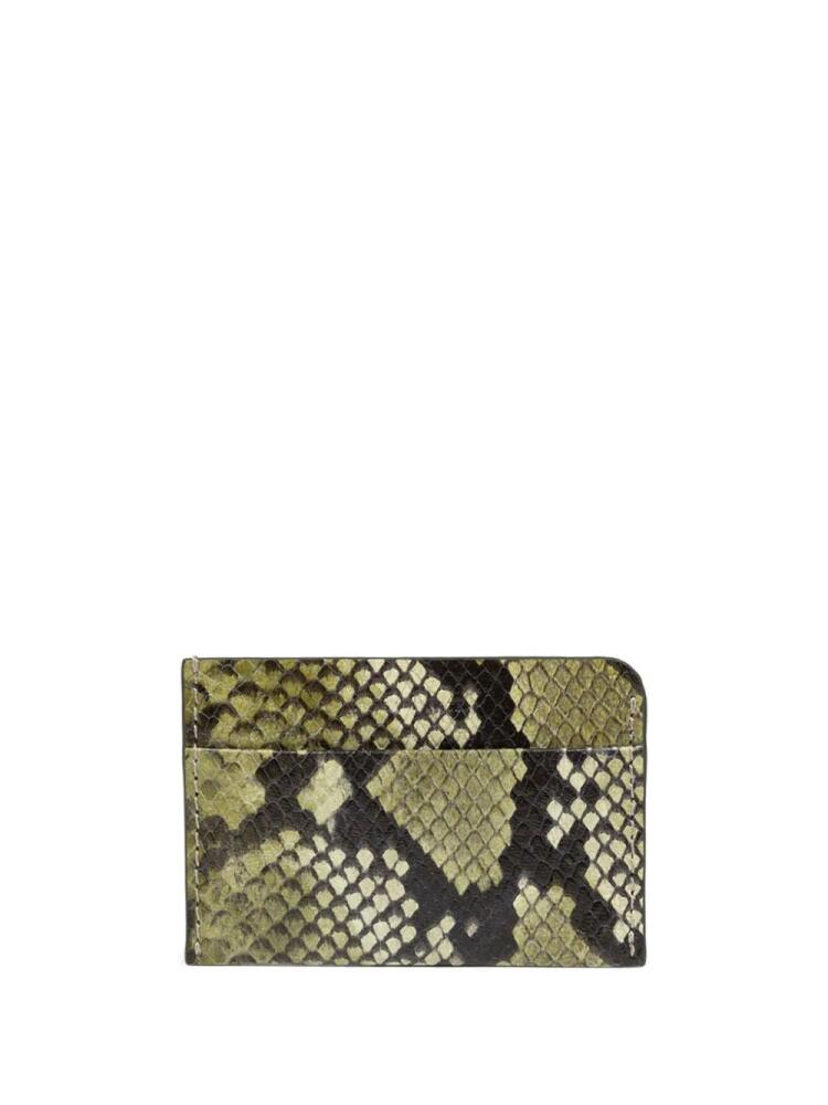 DRIES VAN NOTEN animal-print leather cardholder - Green Cover