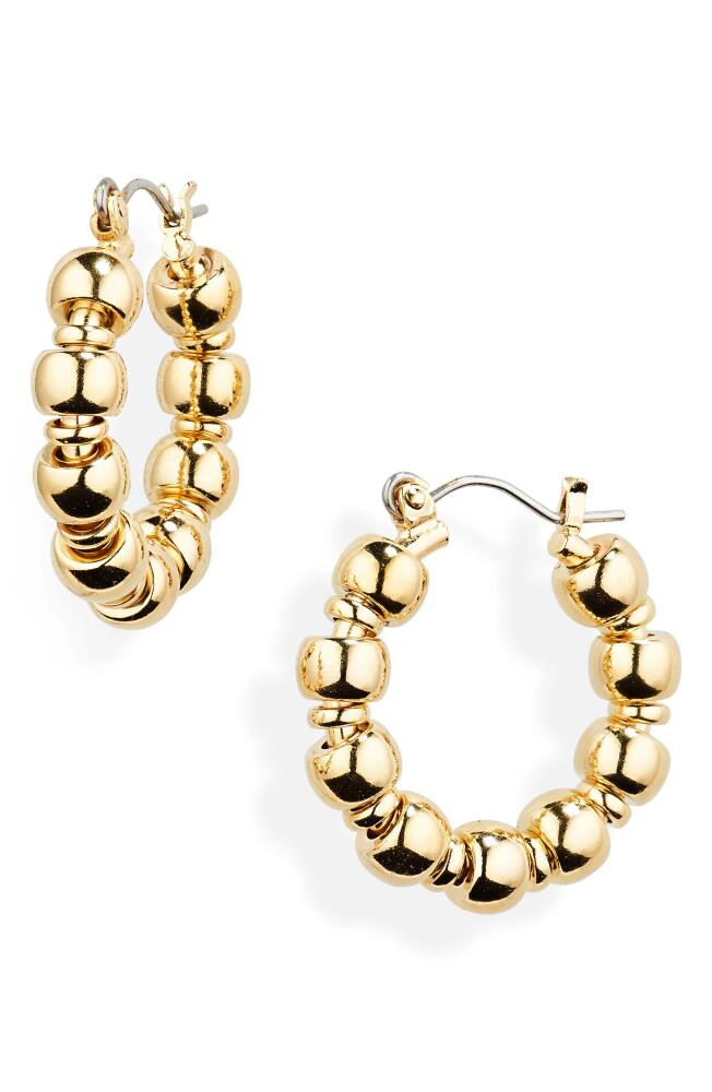 Laura Lombardi Maremma Beaded Hoop Earrings in Brass Cover