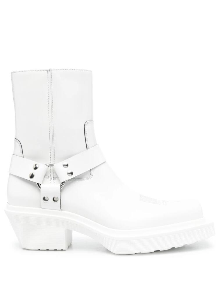 VTMNTS strap-detail 70mm boots - White Cover