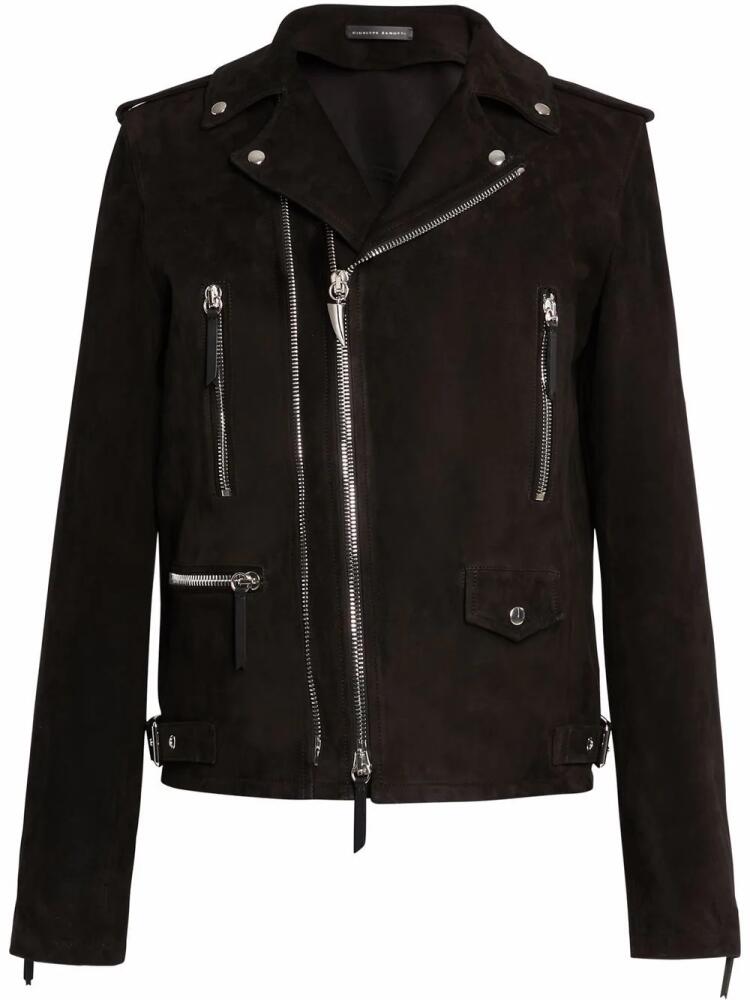 Giuseppe Zanotti suede biker jacket - Black Cover