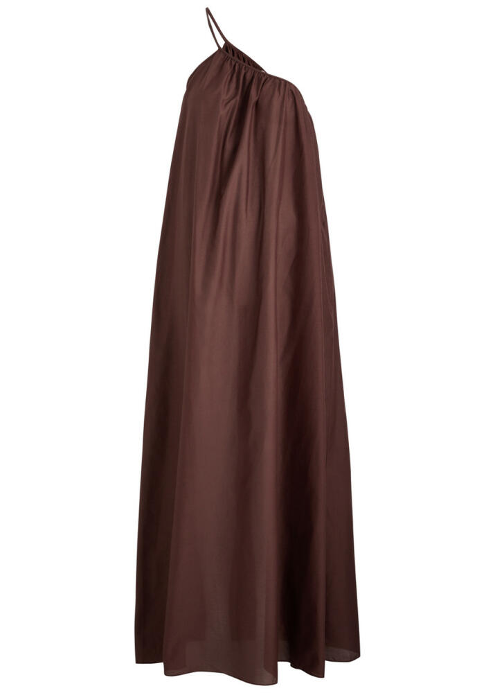 Matteau One-shoulder Cotton-blend Maxi Dress - Burgundy Cover