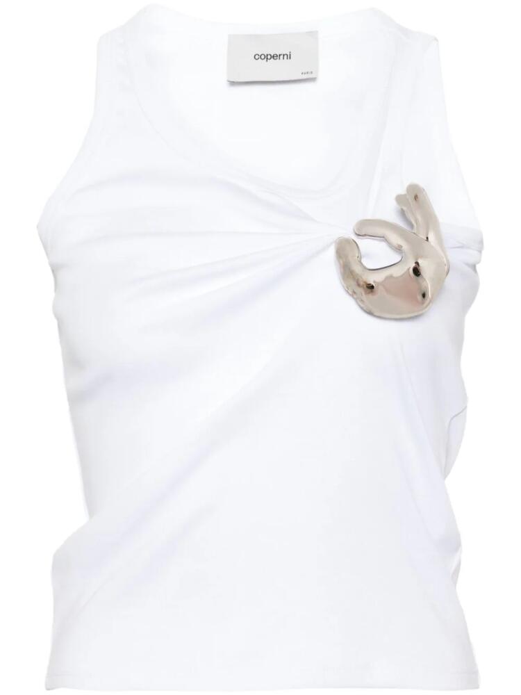 Coperni Emoji cotton tank top - White Cover