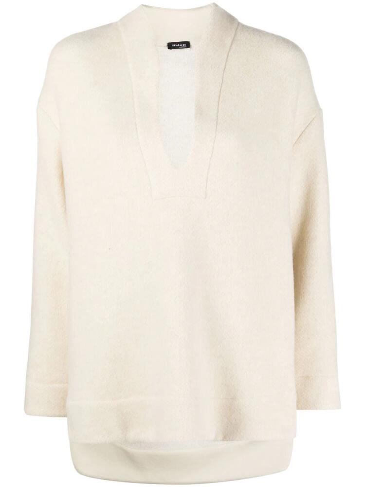 Kiton long-sleeve pullover jumper - Neutrals Cover