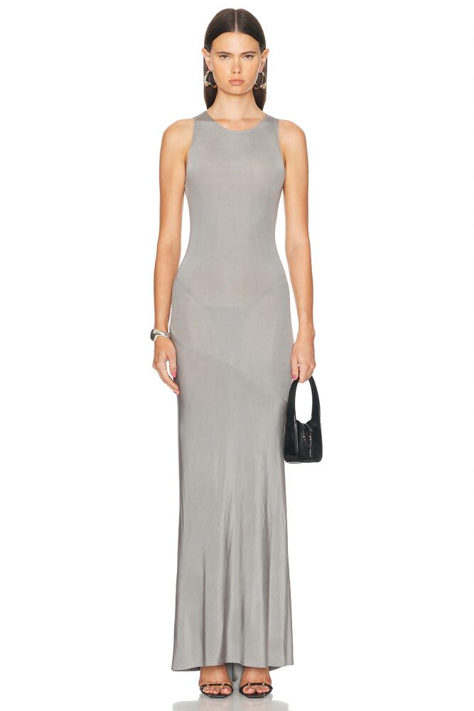 Atlein Sleeveless Long Dress in Grey Cover