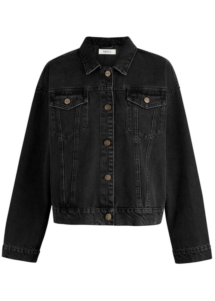 Skall Studio Inger Panelled Denim Jacket - Black Cover