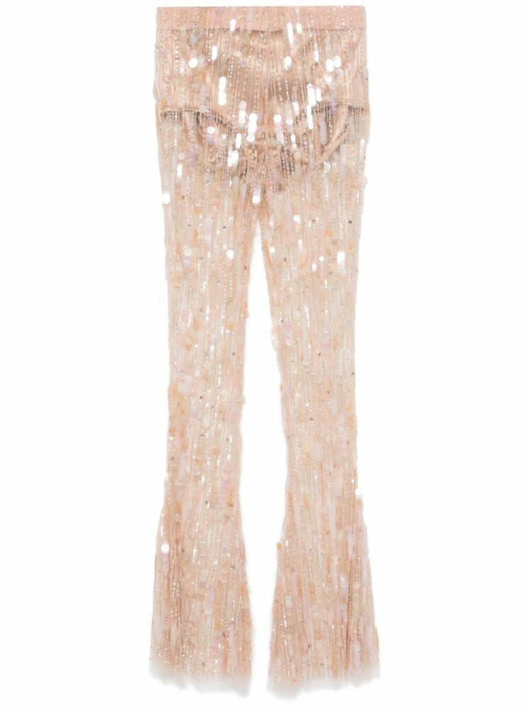 Amen bead-embellished trousers - Pink Cover