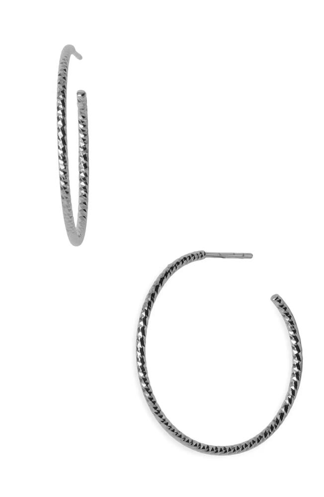 Argento Vivo Sterling Silver Argento Vivo Textured Hoop Earrings Cover