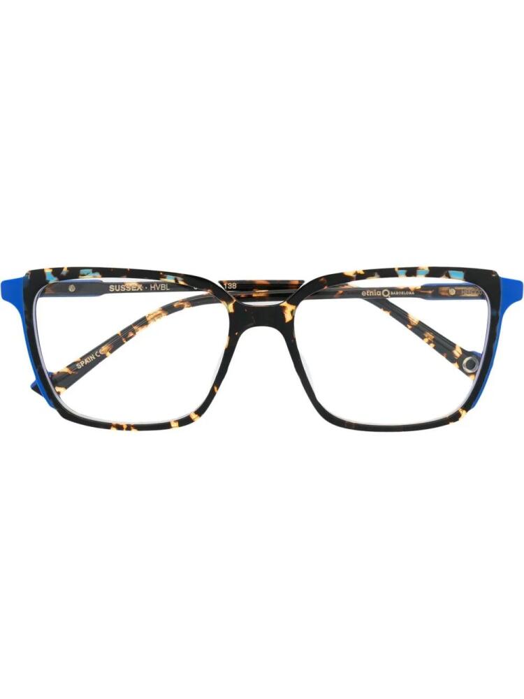 Etnia Barcelona tortoiseshell-effect rectangle frame glasses - Brown Cover