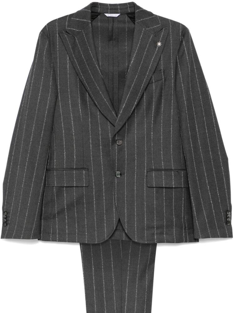 Manuel Ritz pinstripe pattern suit - Grey Cover