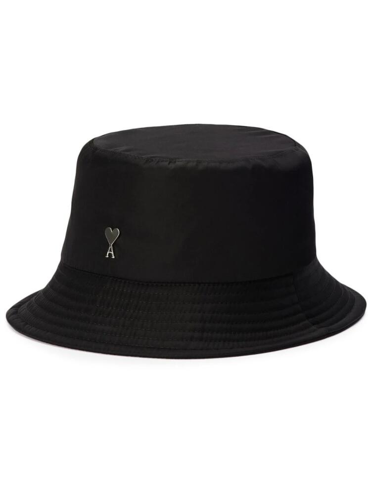 AMI Paris Ami De Coeur logo-plaque bucket hat - Black Cover