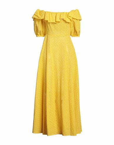 P. a.r. o.s. h. Woman Maxi dress Yellow Cotton Cover