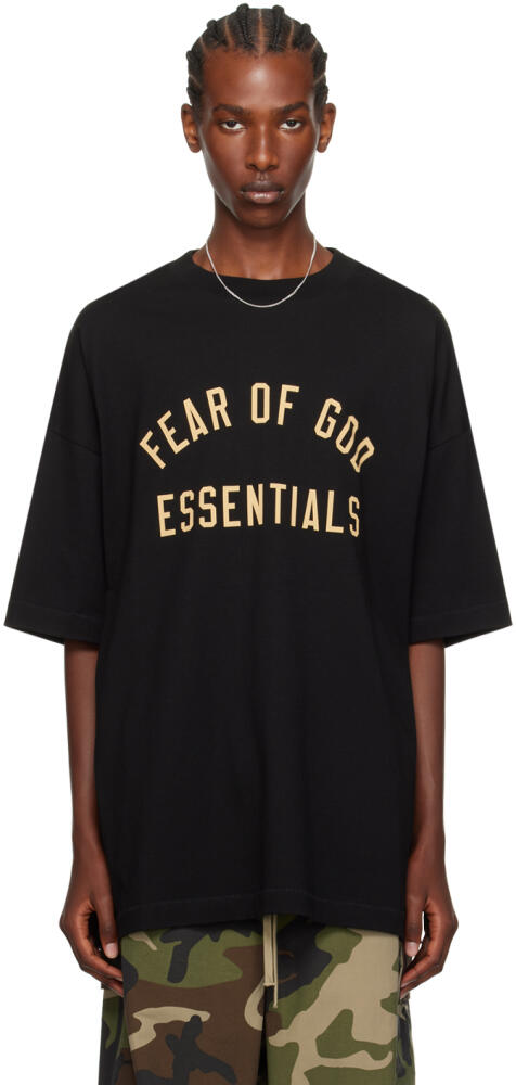 Fear of God ESSENTIALS Black Crewneck T-Shirt Cover