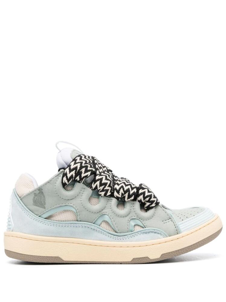 Lanvin Curb lace-up sneakers - Blue Cover