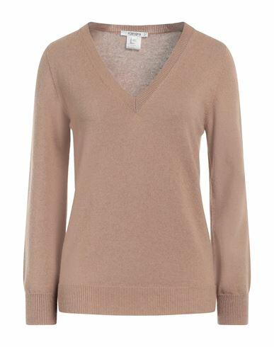 Kangra Woman Sweater Camel Merino Wool, Silk, Cashmere Cover