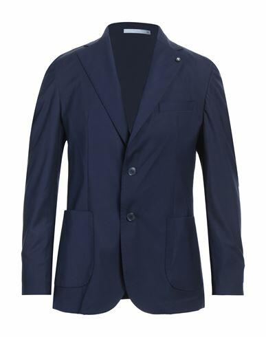 Herman & Sons Man Blazer Midnight blue Polyester, Viscose, Elastane Cover