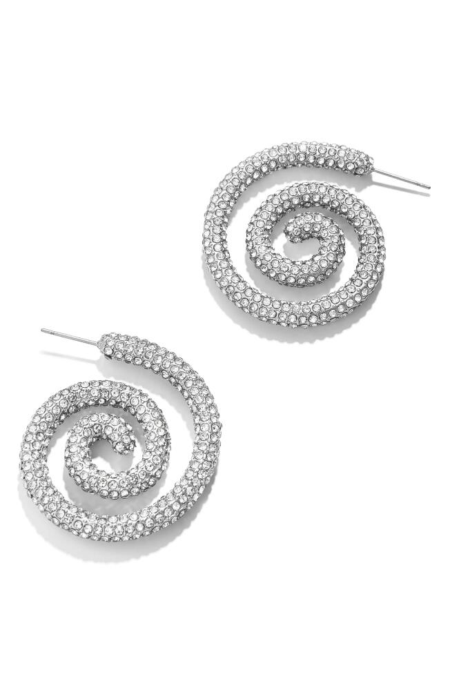 BaubleBar Nicole Spiral Earrings in Silver Cover