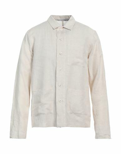 Grey Daniele Alessandrini Man Shirt Beige Linen Cover