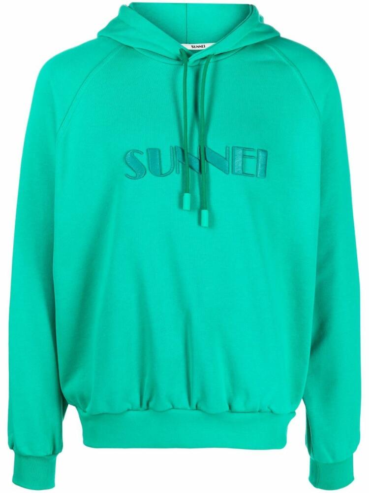 Sunnei logo drawstring hoodie - Grey Cover