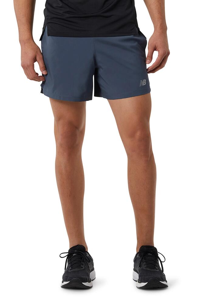 New Balance Accelerate Athletic Shorts in Thunder Cover