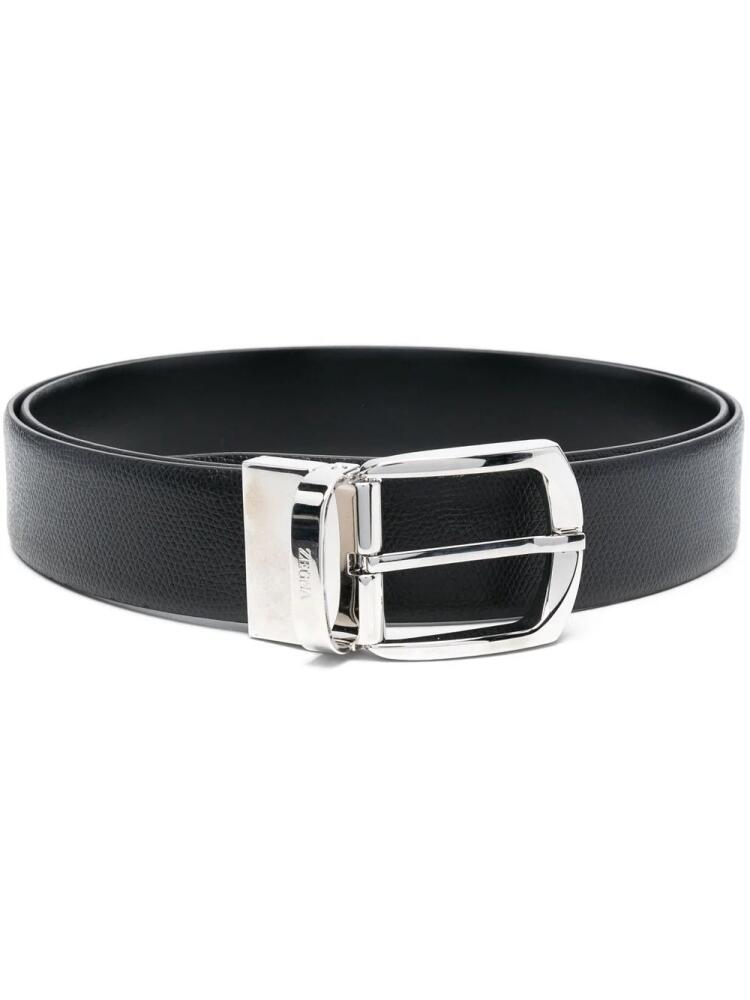 Zegna reversible leather 35mm belt - Black Cover