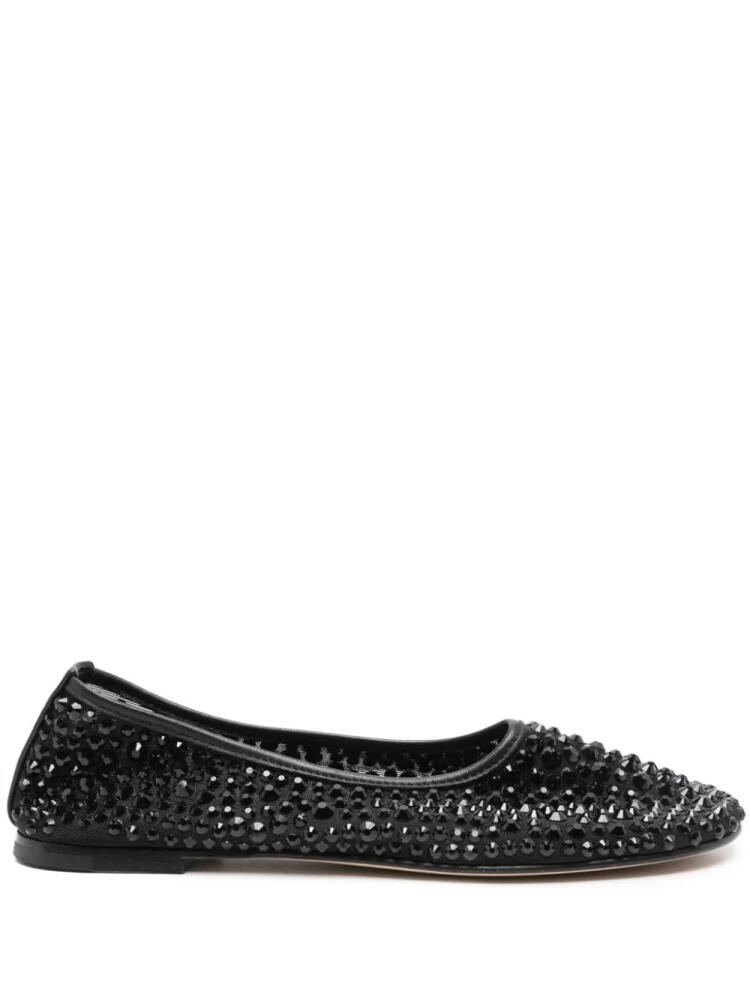 Dear Frances Balla crystal-embellished ballerina shoes - Black Cover