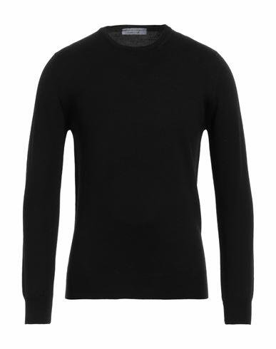 Filippo De Laurentiis Man Sweater Black Merino Wool Cover