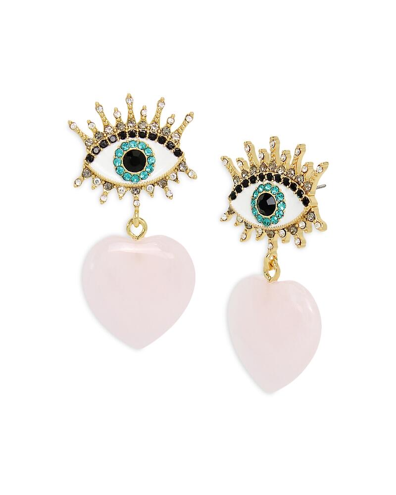 Kurt Geiger London Signature Evil Eye & Heart Drop Earrings Cover