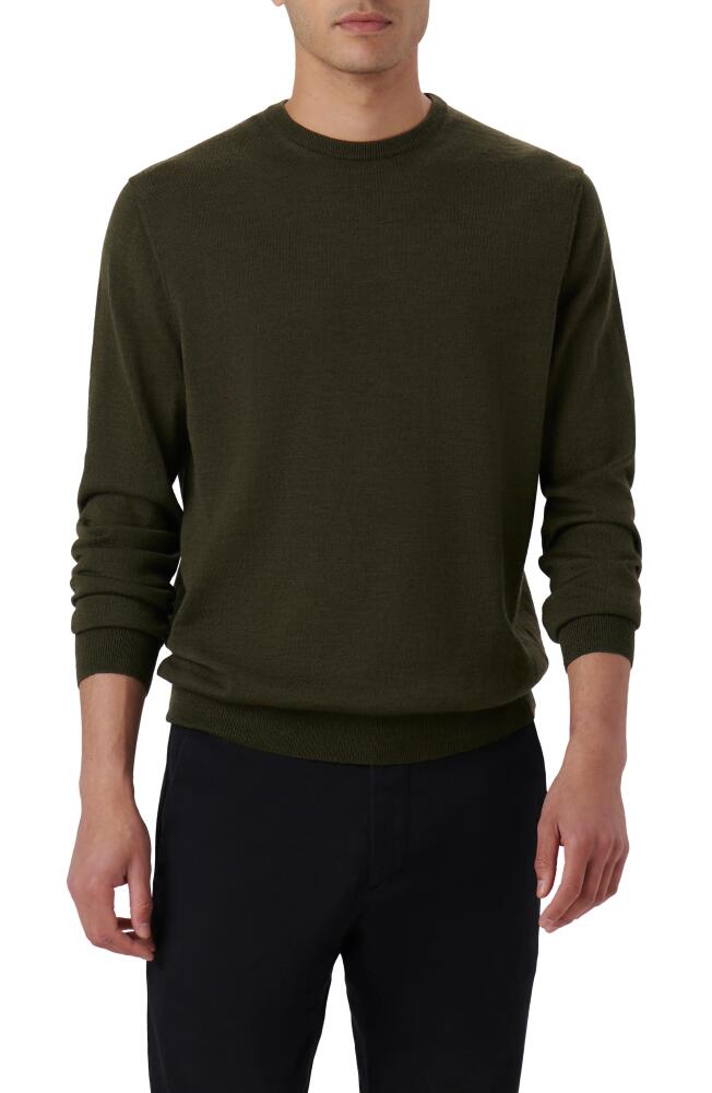 Bugatchi Merino Wool Crewneck Sweater in Khaki Cover