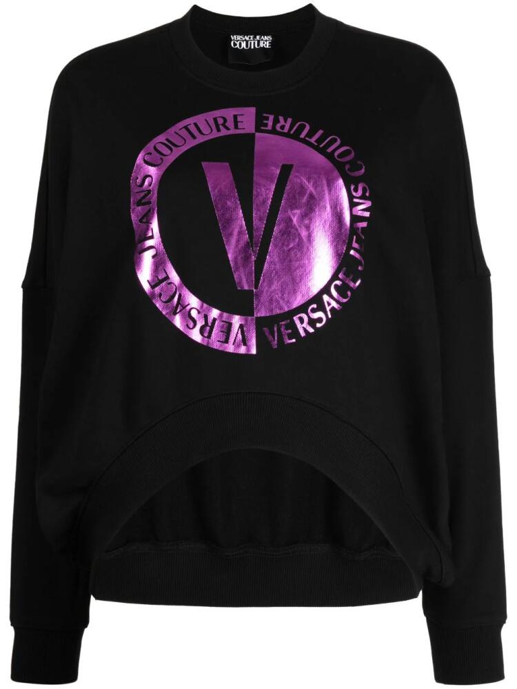 Versace Jeans Couture logo-print cotton sweatshirt - Black Cover