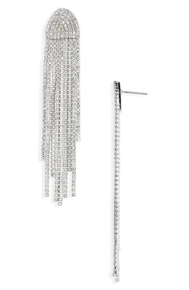 BaubleBar Daniella Fringe Earrings in Silver Cover