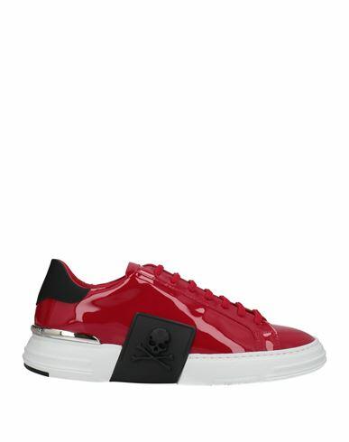 Philipp Plein Woman Sneakers Red Soft Leather Cover