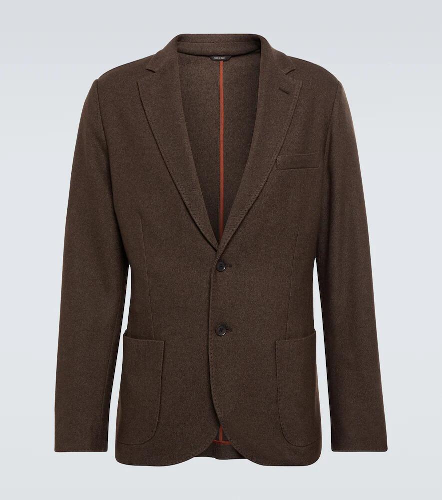 Loro Piana 2B cashmere and silk piqué blazer Cover