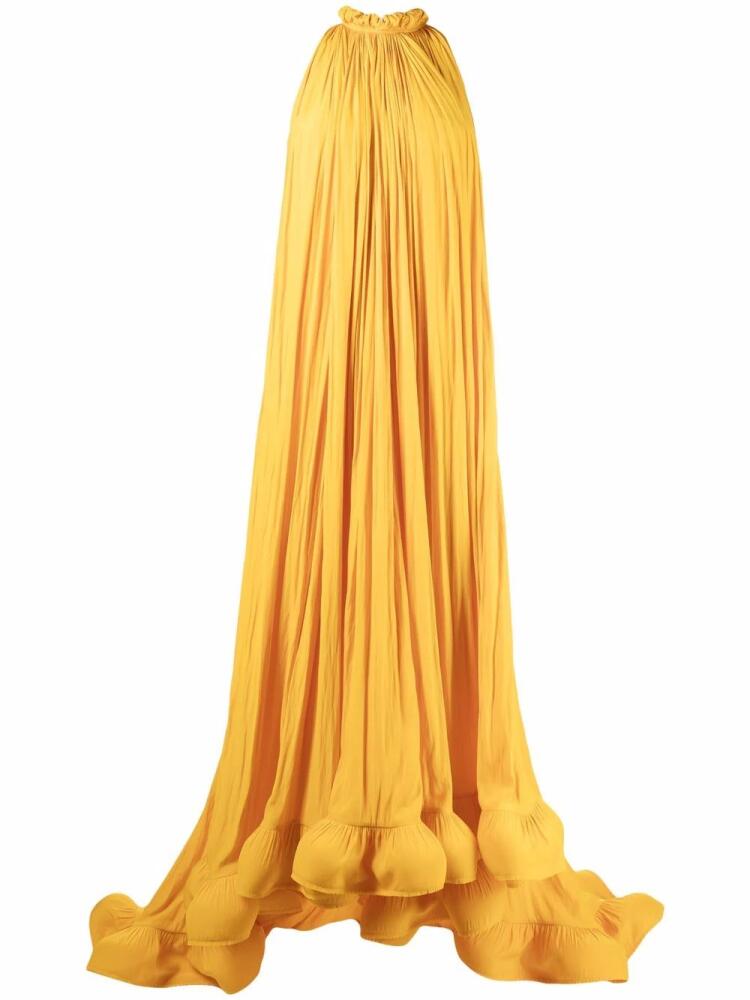 Lanvin ruffled-hem detail gown - Yellow Cover