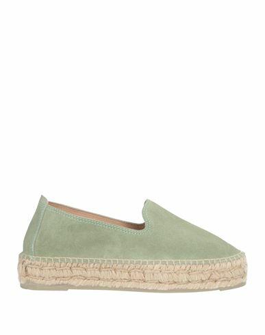 Manebí Woman Espadrilles Sage green Leather Cover