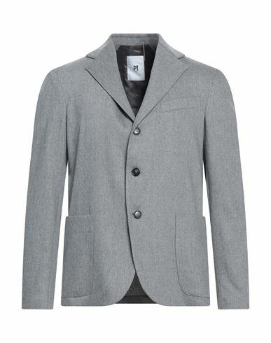 Pt Torino Man Blazer Grey Virgin Wool, Elastane Cover