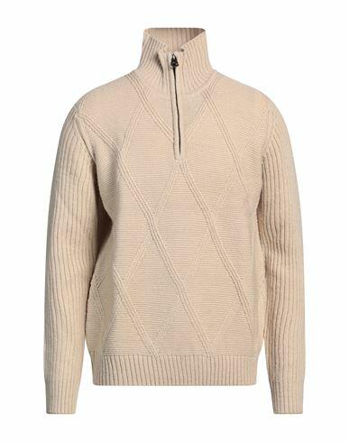 Fred Mello Man Turtleneck Beige Acrylic, Wool, Polyamide Cover