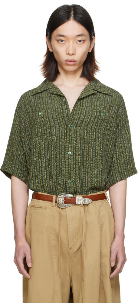 NEEDLES Green Cowboy One-Up Shirt Cover